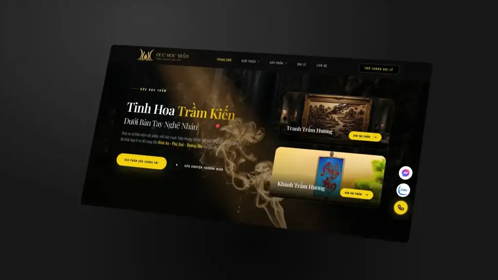 Dự án thiết kế web Dự Án Website Bán Tranh Trầm Hương | Đức Học Trầm